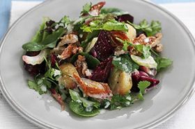 Mackerel and beetroot salad